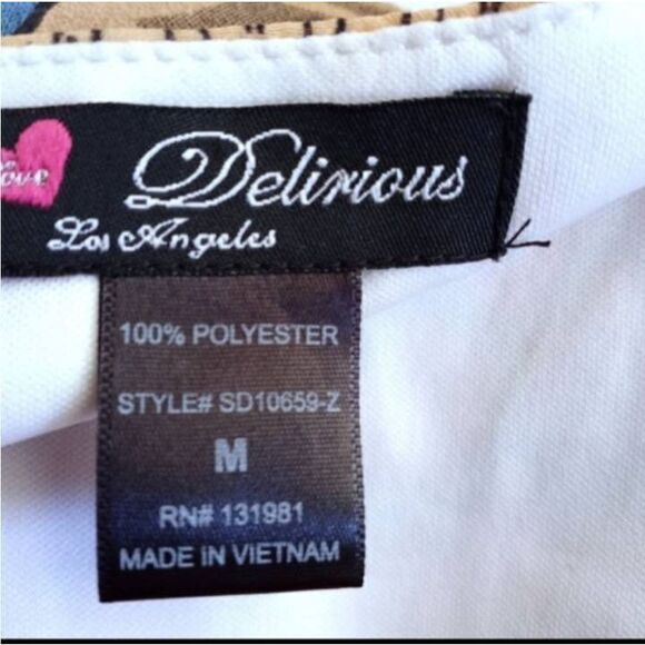 DELIRIOUS ORANGE, BROWN, CREAM DRESS SZ.M EUC. - Picture 5 of 5